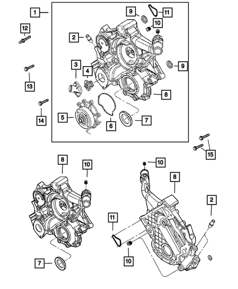 Timing Belt and Cover for 2007 Jeep Grand Cherokee #0