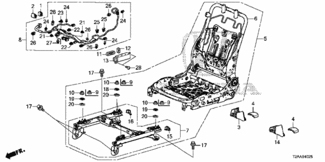 Front Seat Components (R.) (Power Seat) (Tachi-S) for 2017 Honda Accord #0