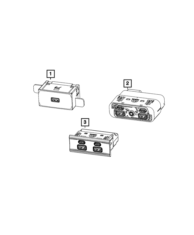 68493753AB - Electrical: Media Hub Usb Port for Mopar Image