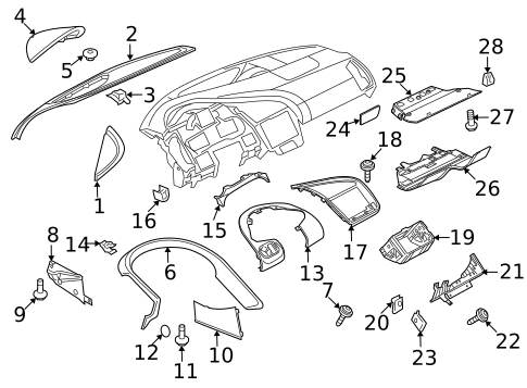 Instrument Panel Components for 2014 Audi R8 #0