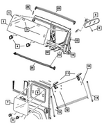 55395246AA - Body Sheet Metal Except Doors: Windshield for Mopar Image