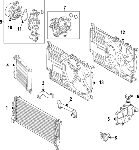Radiator & Components for 2021 BMW X1 #1