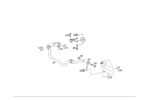 Torsion Bar, Front for 2009 Mercedes-Benz E320 #0