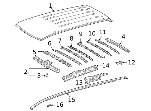 Roof & Components for 2005 Toyota Sienna #0