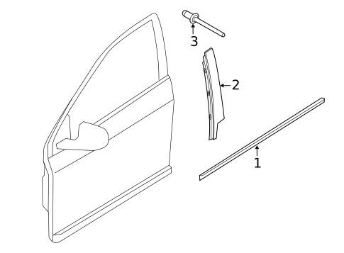 Exterior Trim - Front Door for 2015 Volvo V60 #0