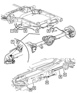 52121965AB - Parking Brake: Parking Brake Cable Guide for Mopar Image