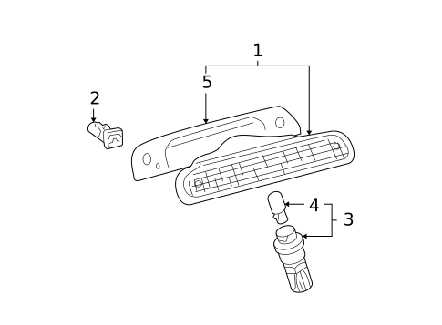 High Mounted Stop Lamp for 2002 Toyota Highlander #0