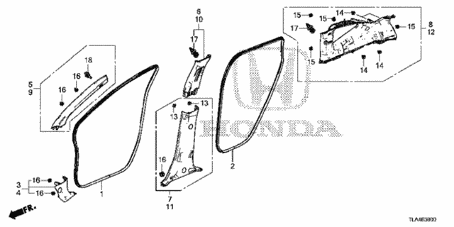 Pillar Garnish for 2019 Honda CR-V #0