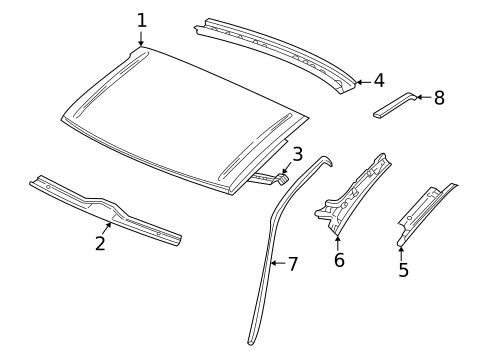 Roof & Components for 1999 Nissan Frontier #1