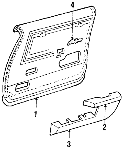 Interior Trim - Front Door for 1987 Dodge Diplomat #0