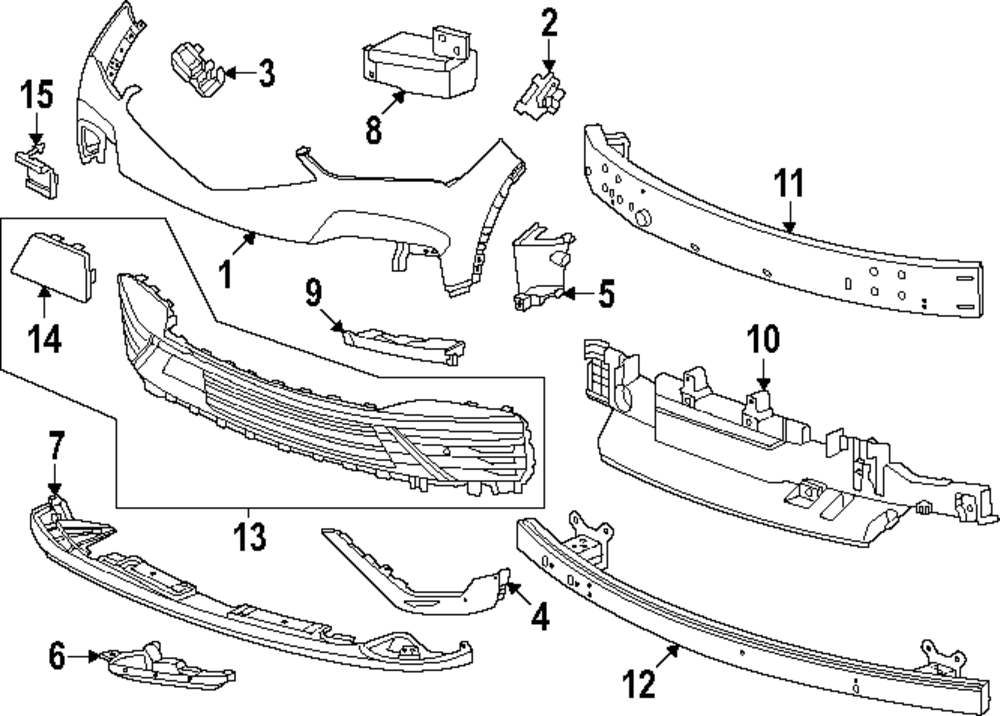 2024-2025 Acura ZDX Grille Front *998P* 85785168 | OEM Parts