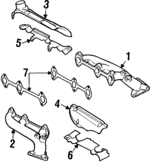 78253032AD - : 1993-1998 Audi - Exhaust Manifold for Audi: 90, 90 Quattro, Cabriolet Image