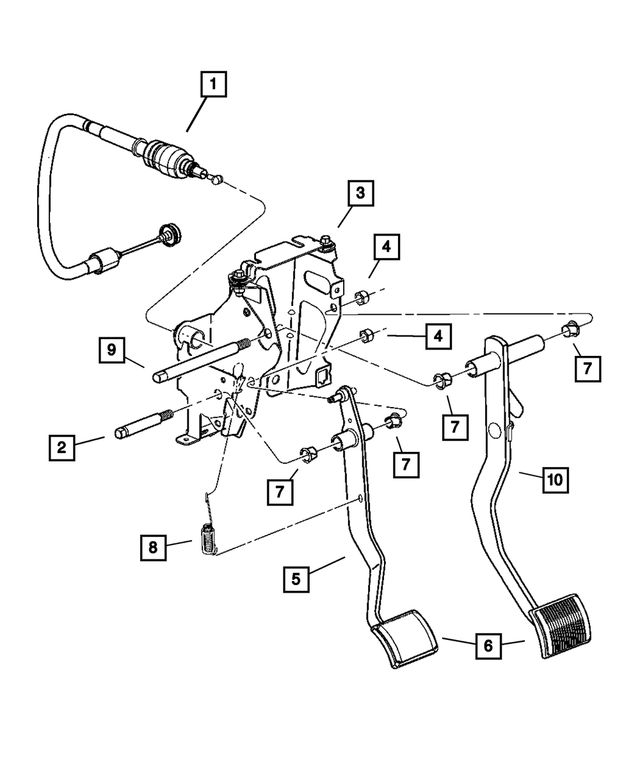 4593128 - Clutch: Clutch Pedal Shaft for Mopar Image image