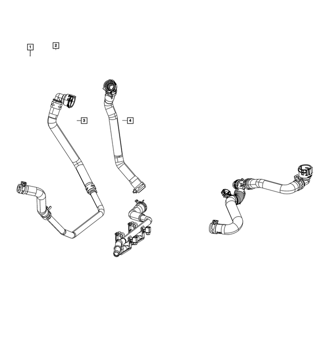 68280788AC - Cooling: Radiator Inlet Hose for Mopar Image