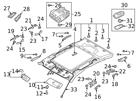 Interior Trim - Roof for 2017 Kia Optima #0