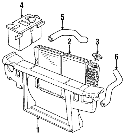 Radiator & Components for 1995 Mercury Cougar #2