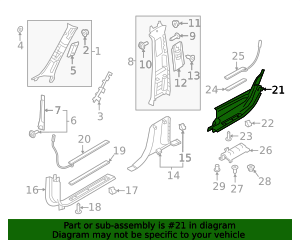 2016-2022 Volvo XC90 Rear Sill Plate 32244625 | TascaParts.com