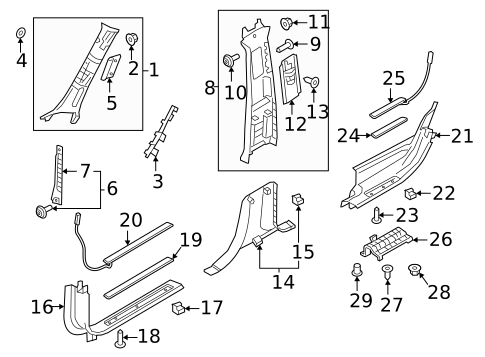Interior Trim - Pillars for 2019 Volvo XC90 #0