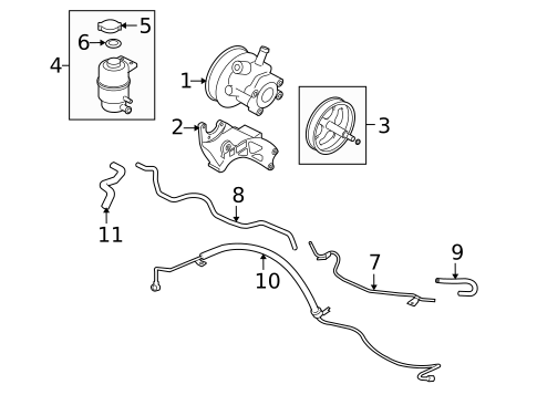Pump & Hoses for 2008 Mitsubishi Outlander #0