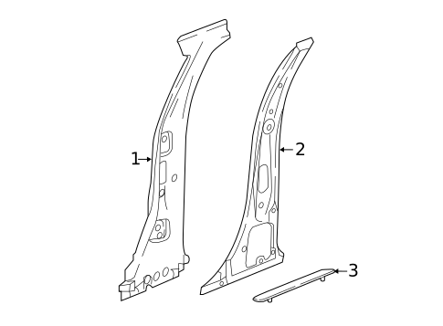 Center Pillar for 2023 GMC Acadia #0