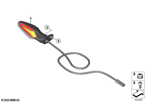 Turn Signals, Rear for 2024 BMW-Motorrad R 1300 RS #0