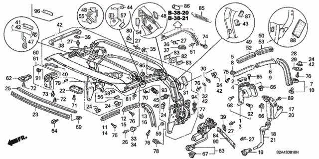 Soft Top Frame for 2007 Honda S2000 #0