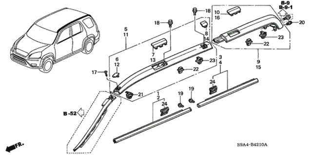 Molding - Roof Garnish for 2004 Honda CR-V #0