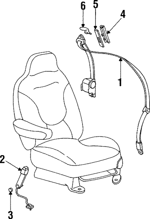 Front Seat Belts for 1998 Lincoln Navigator #0