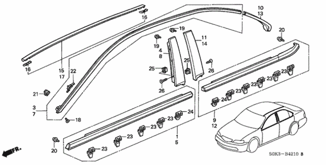 Molding for 1999 Acura TL #0