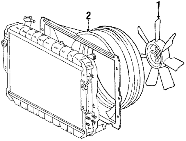 1636161020 - Belts &amp; Cooling: Fan Blade for Toyota: Land Cruiser Image