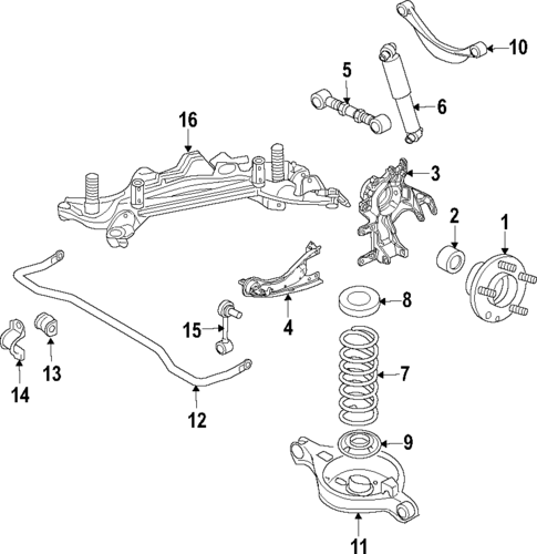 Rear Suspension for 2010 Lincoln MKZ #0