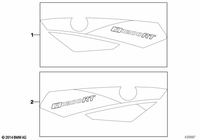 46638528317 - Frame and Mounting Parts: Emblem 'Marrakeschbraun' Left -  for BMW-Motorrad Image image