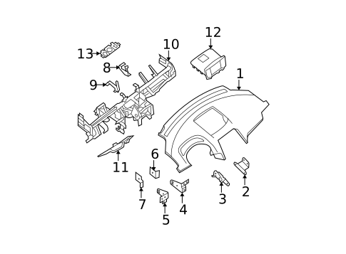 Instrument Panel for 2008 Nissan Quest #0