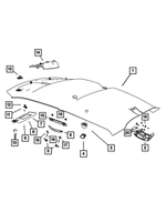 1MA01XDVAB - : Illuminated Visor, Left for Mopar Image