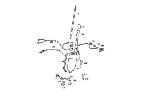 Antenna for 1984 Mercedes-Benz 380SE #1