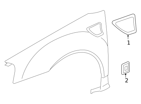 Exterior Trim - Fender for 2008 Pontiac Grand Prix #0