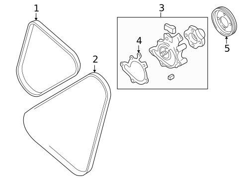 Belts for 1999 Mazda 626 #0