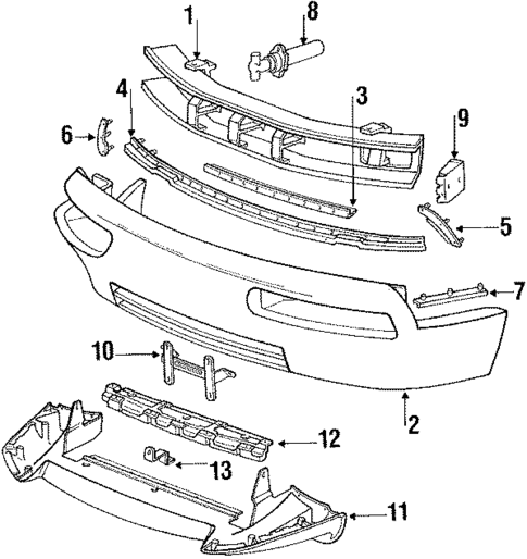 Bumper & Components - Front for 1989 Porsche 928 #0