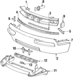 92850501021 - Body: Face Bar for Porsche: 928 Image