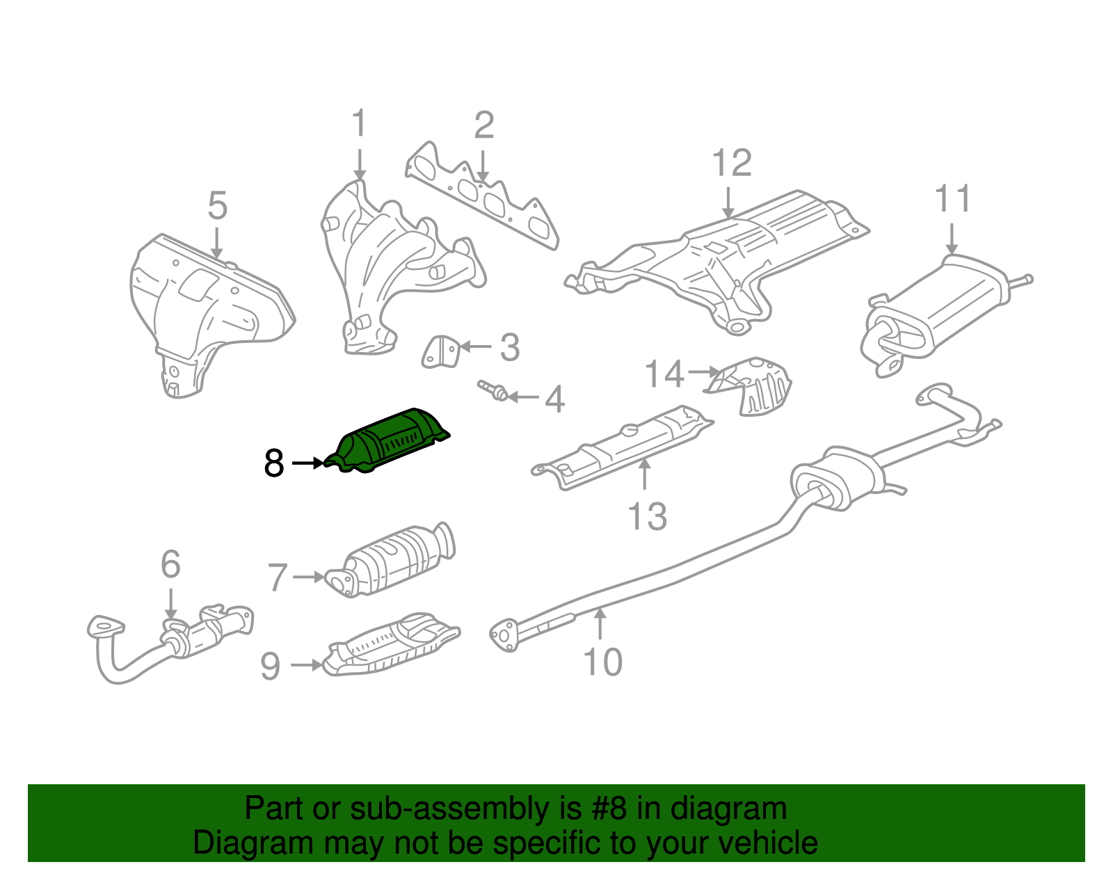 Genuine OEM Honda Upper Catalytic Converter Heat Shield 18182-RAA-A01 (Accord)