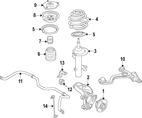 Suspension Components for 2017 Honda Accord #0