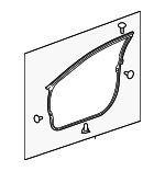 6786106230 - Body: Surround Weather-strip for Lexus: ES250, ES300h, ES350 Image