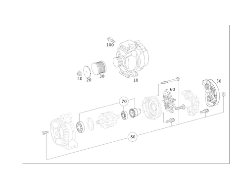 Alternator for 2007 Mercedes-Benz CL550 #0
