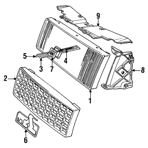 Grille & Components for 1992 Volvo 940 #0
