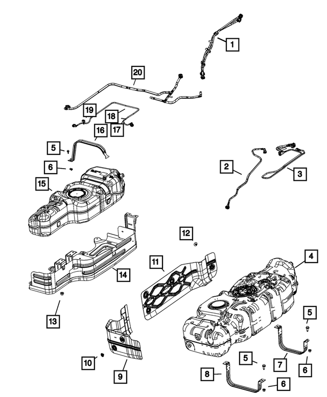 « 68424171AA –  : Réservoir à Carburant Sangle pour Mopar Image »