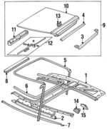 E2ZZ6620711A - Body: Weatherstrip for Ford: Mustang | Mercury: Capri Image