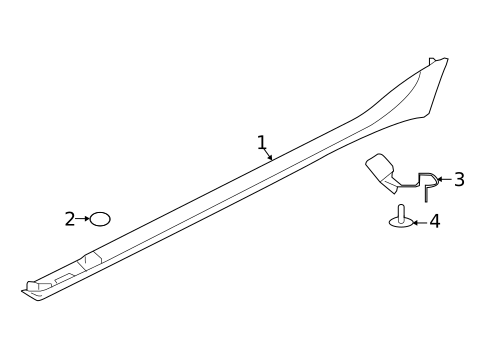 Exterior Trim - Pillars for 2017 Jaguar XF #0