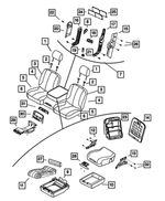 1RT00DK2AA - Interior Trim: Front Headrest for Mopar Image