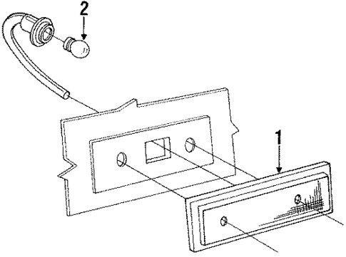 Side Marker Lamps for 1988 Dodge Omni #0
