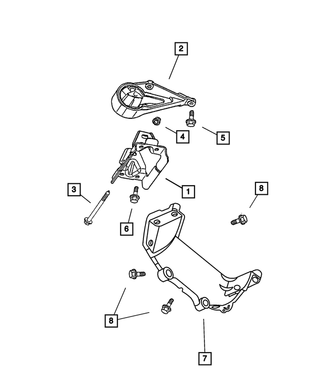 « 52058988 – Engine Mounting : Isolateur Support pour Mopar Image »